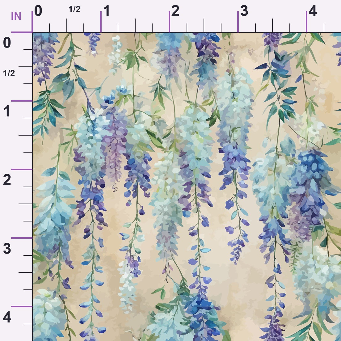Art Nouveau Wisteria Vines Pattern 1 Minky Fabric