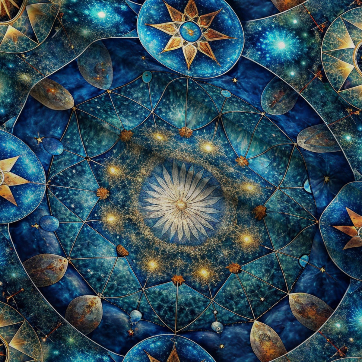 Astral Mandala Pattern 10 Minky Fabric