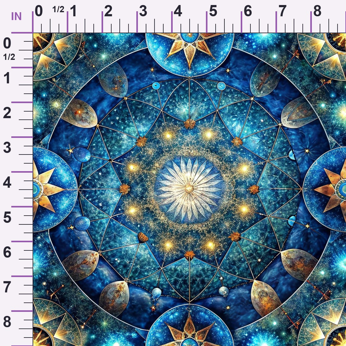 Astral Mandala Pattern 10 Minky Fabric