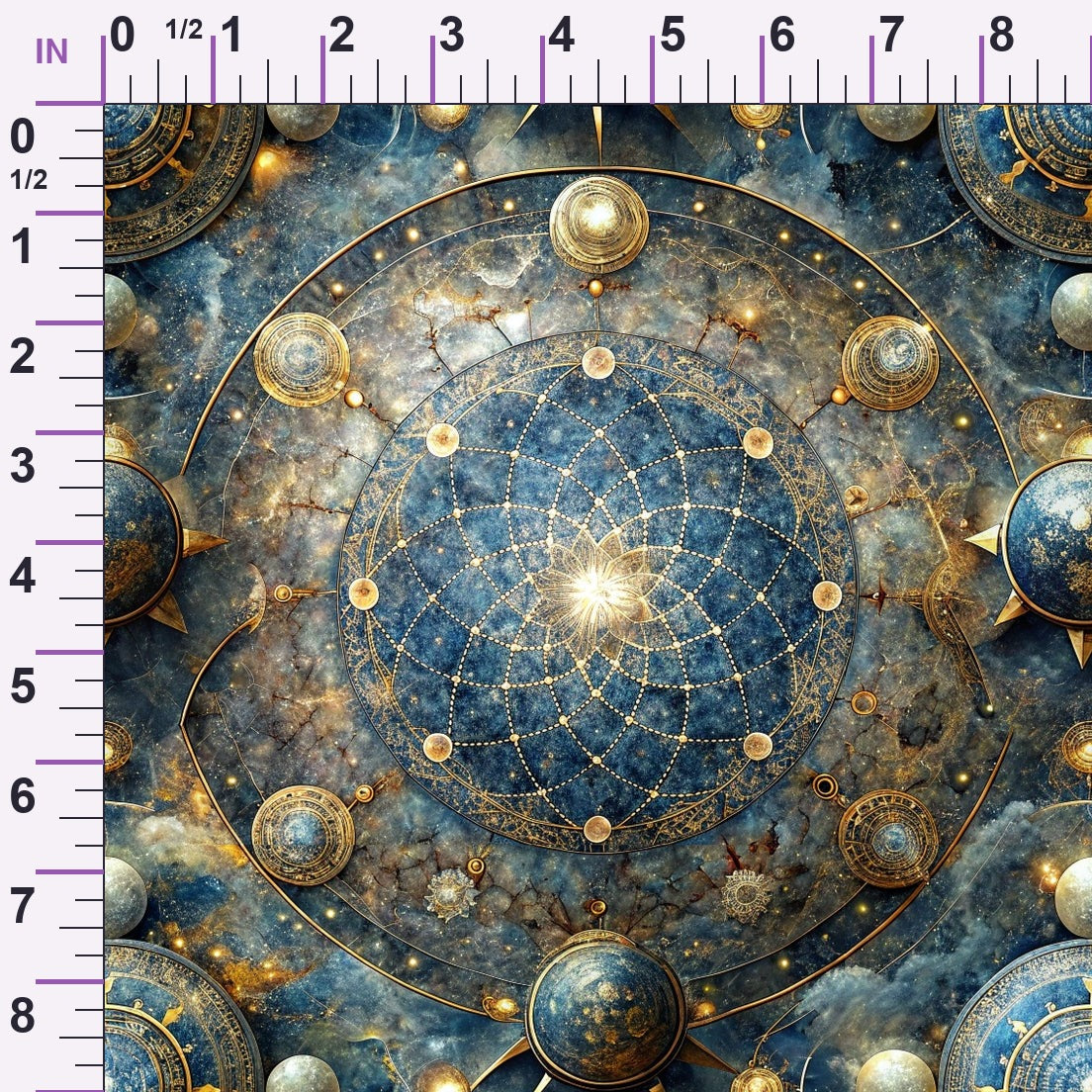 Astral Mandala Pattern 2 Minky Fabric