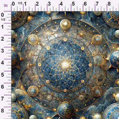 Astral Mandala Pattern 2 Minky Fabric