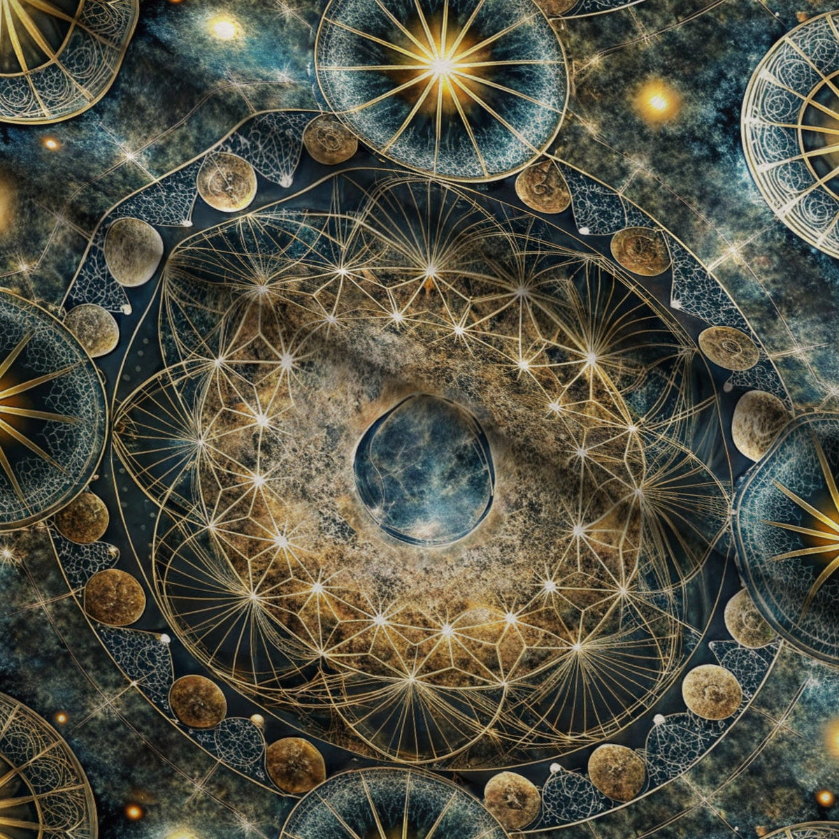 Astral Mandala Pattern 4 Minky Fabric
