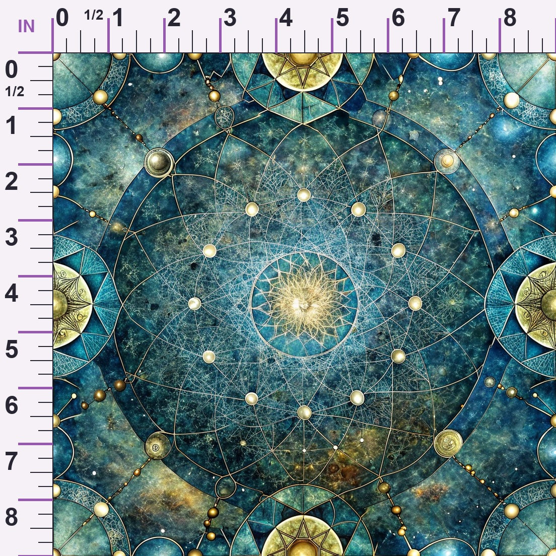 Astral Mandala Pattern 5 Minky Fabric
