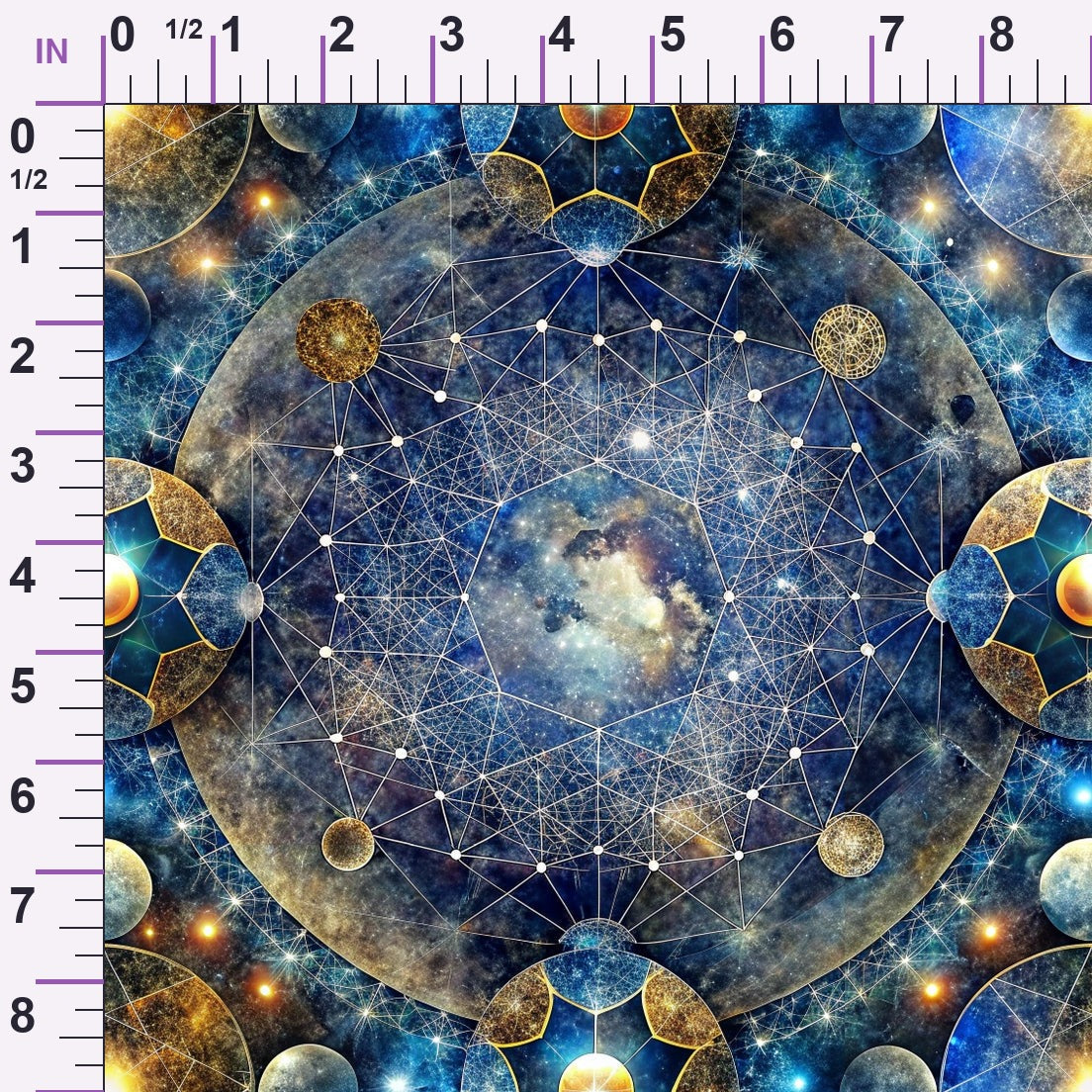 Astral Mandala Pattern 6 Minky Fabric