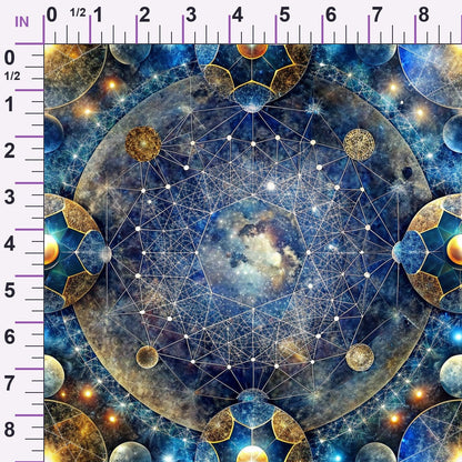 Astral Mandala Pattern 6 Minky Fabric