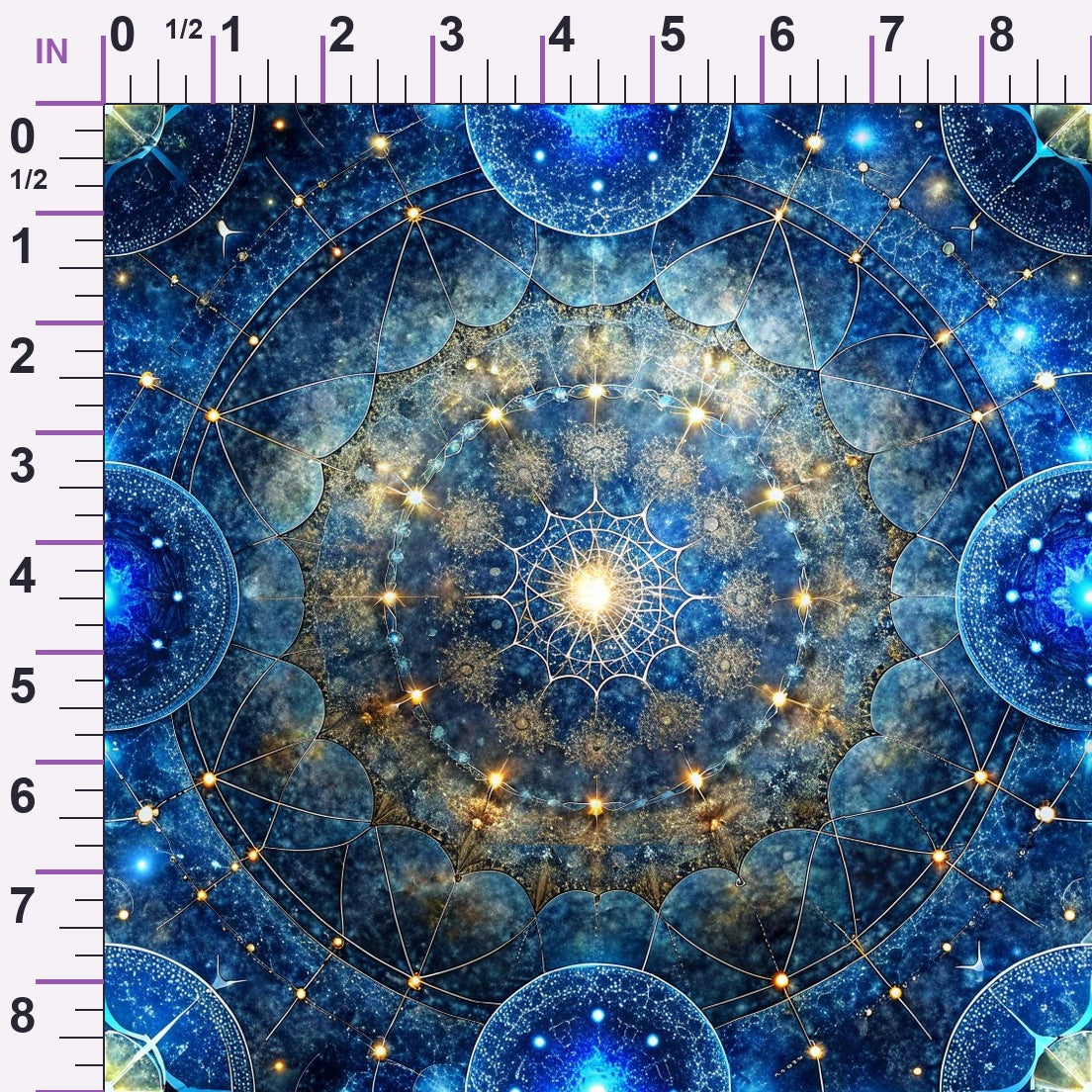 Astral Mandala Pattern 8 Minky Fabric