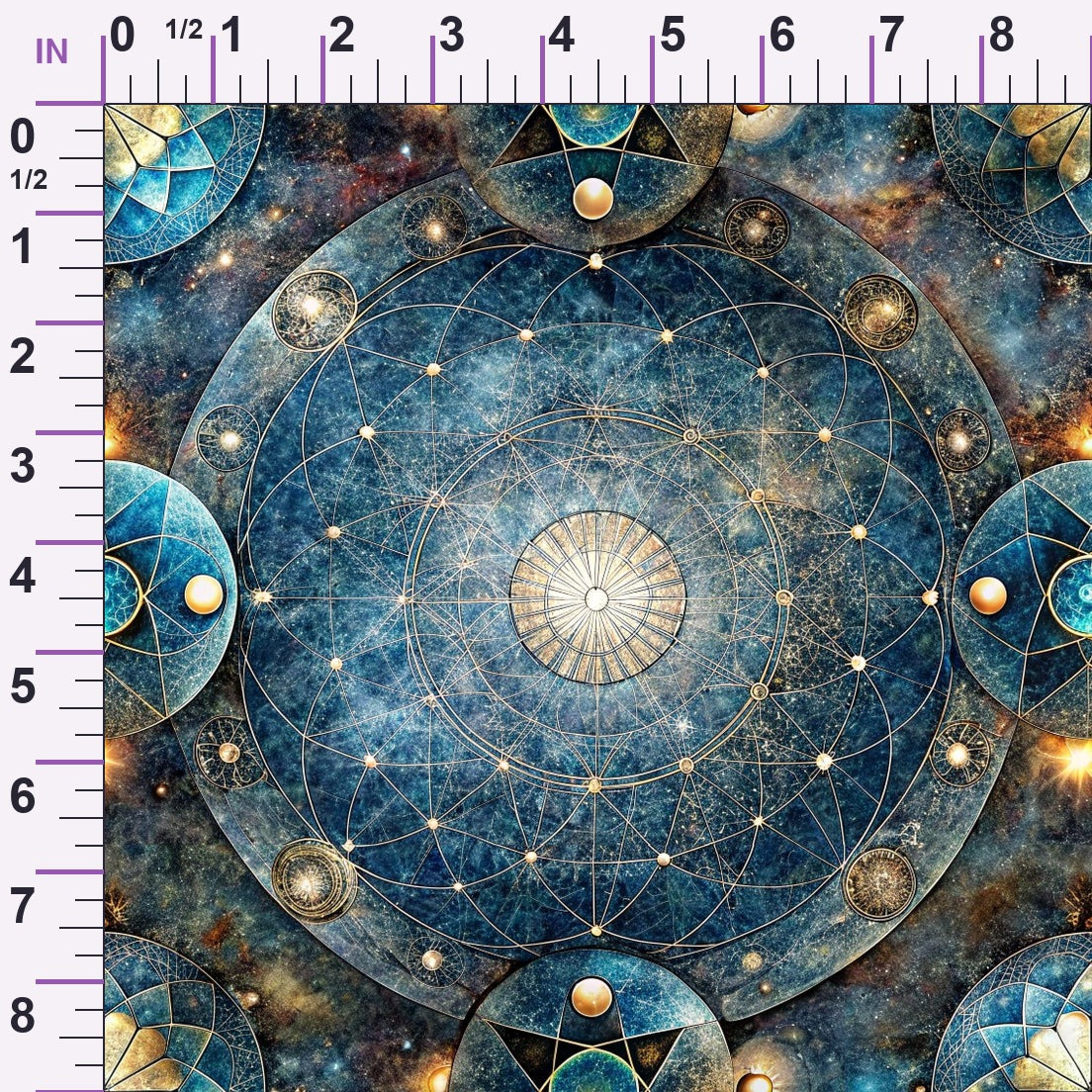 Astral Mandala Pattern 9 Minky Fabric