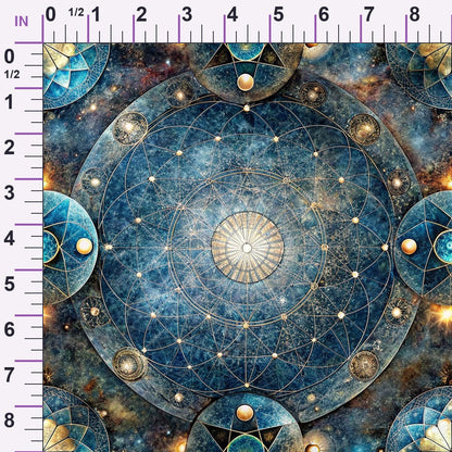 Astral Mandala Pattern 9 Minky Fabric