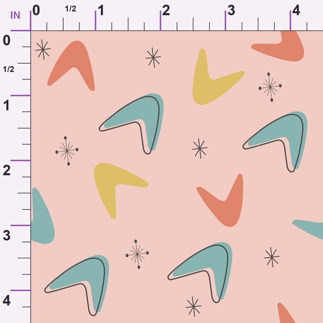 Atomic Lounge Pattern 1 Minky Fabric