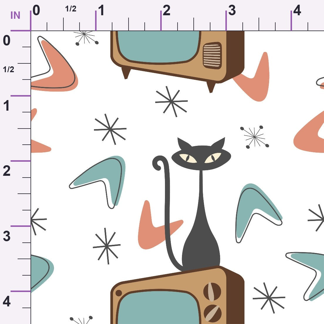 Atomic Lounge Pattern 47 Minky Fabric