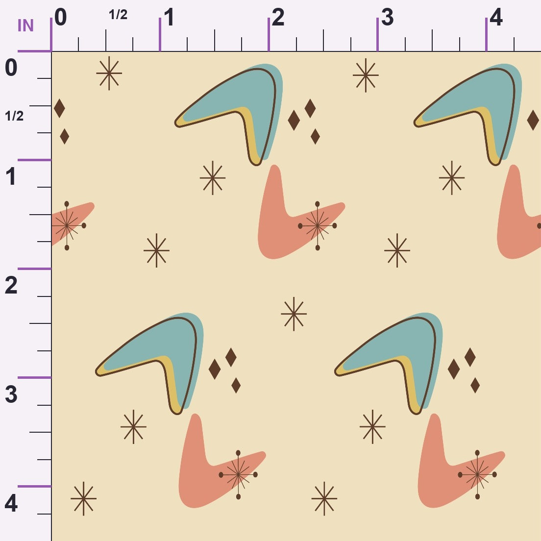 Atomic Lounge Pattern 5 Minky Fabric