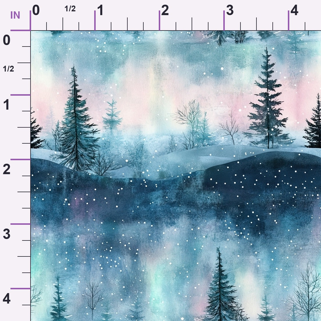 Aurora Pines Pattern 1 Minky Fabric