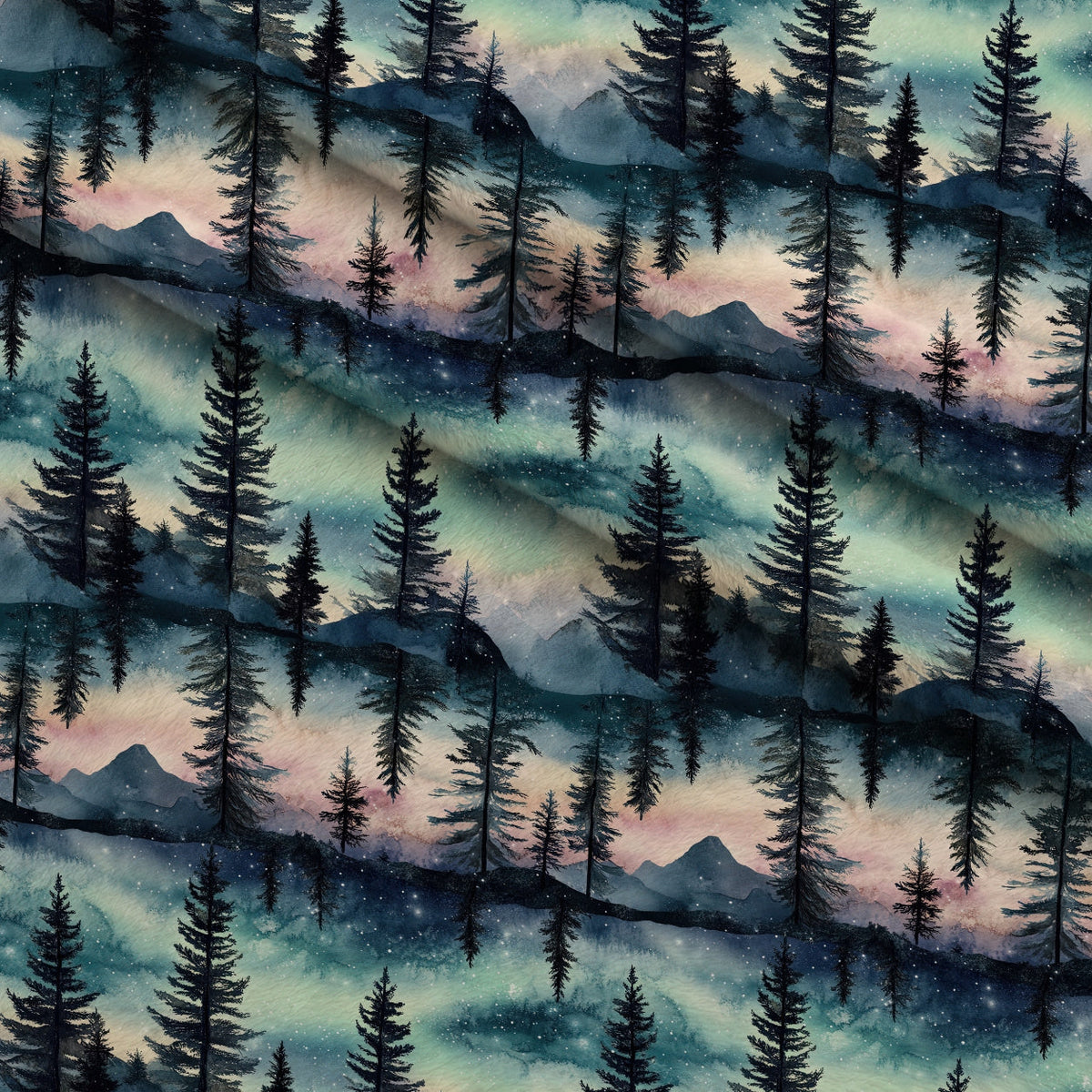 Aurora Pines Pattern 2 Minky Fabric
