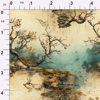 Autumn Birdsong Pattern 2 Minky Fabric