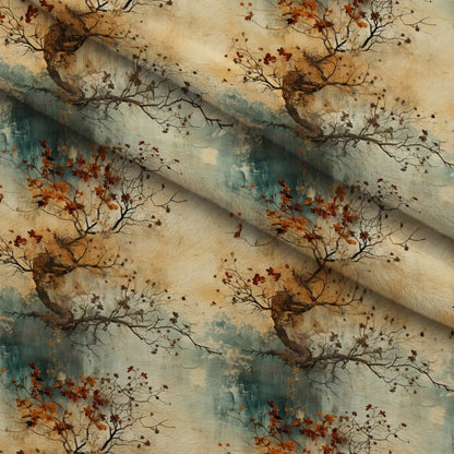 Autumn Birdsong Pattern 3 Minky Fabric