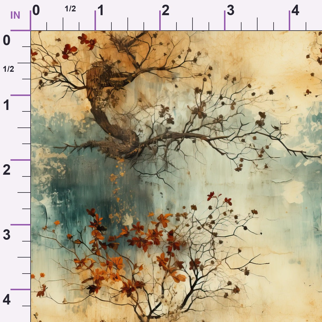Autumn Birdsong Pattern 3 Minky Fabric