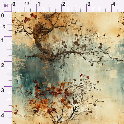 Autumn Birdsong Pattern 3 Minky Fabric