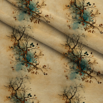 Autumn Birdsong Pattern 4 Minky Fabric