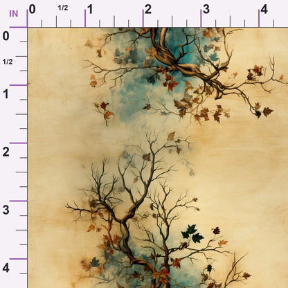 Autumn Birdsong Pattern 4 Minky Fabric