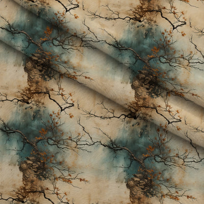 Autumn Birdsong Pattern 9 Minky Fabric