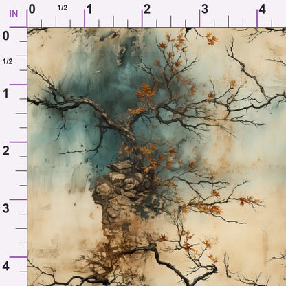 Autumn Birdsong Pattern 9 Minky Fabric