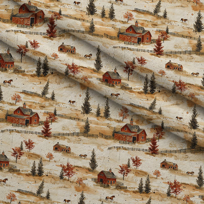 Autumn Homestead Pattern 2 Minky Fabric