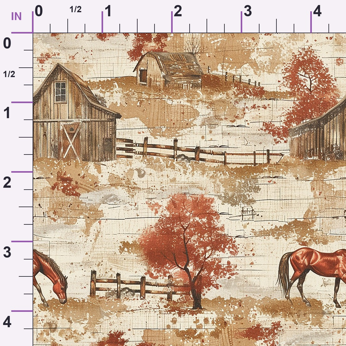 Autumn Homestead Pattern 6 Minky Fabric