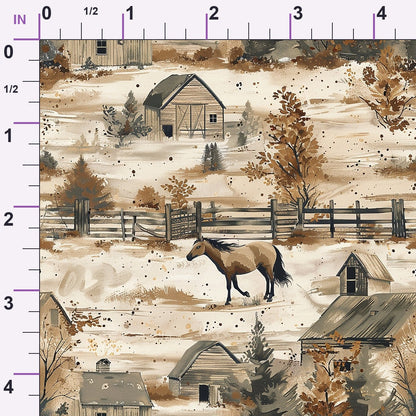 Autumn Homestead Pattern 8 Minky Fabric