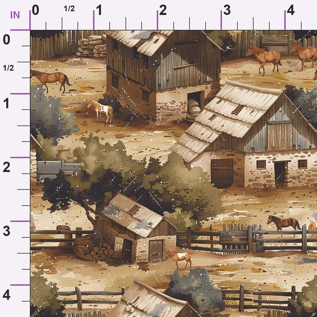 Autumn Homestead Pattern 9 Minky Fabric