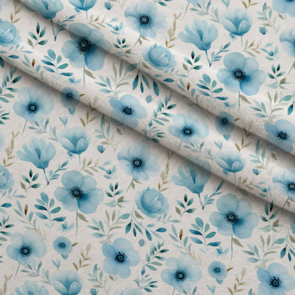 Azure Anemones Pattern 4 Minky Fabric