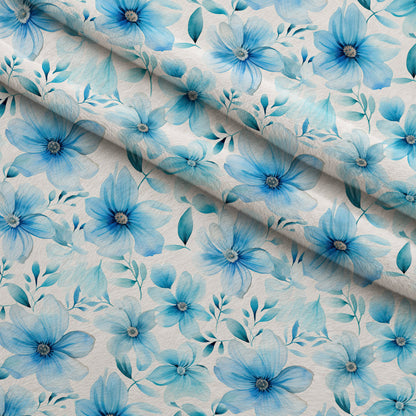 Azure Anemones Pattern 6 Minky Fabric