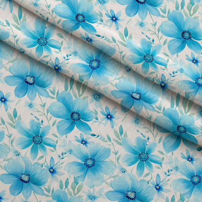 Azure Anemones Pattern 7 Minky Fabric