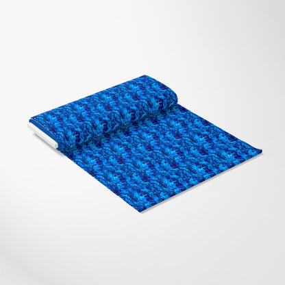 Blue Splash Fire Flame Pattern 6 Quilting Cotton Fabric