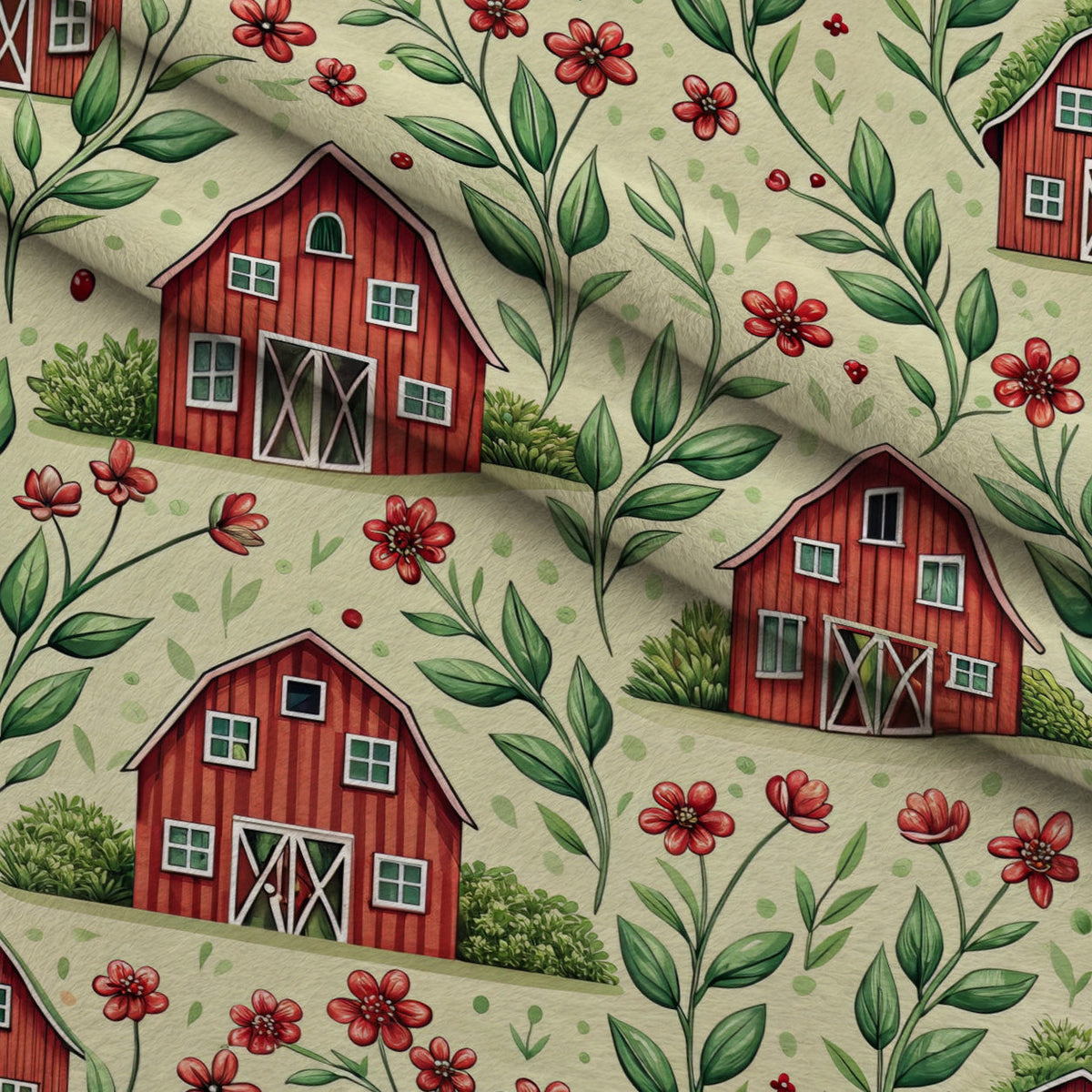 Barnyard Blooms Pattern 11 Minky Fabric