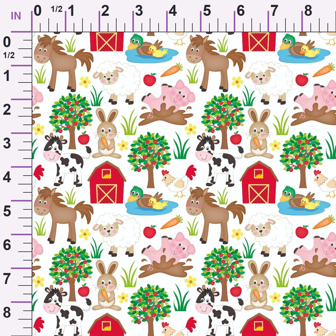 Barnyard Buddies Pattern 10 Minky Fabric