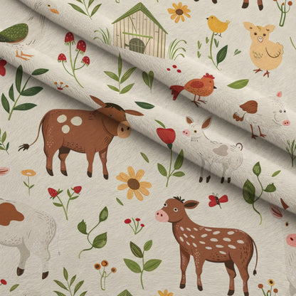 Barnyard Friends Pattern 12 Minky Fabric