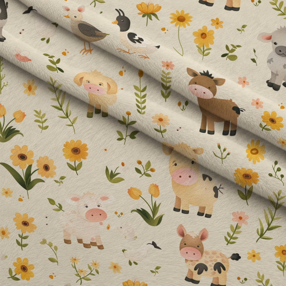 Barnyard Friends Pattern 13 Minky Fabric