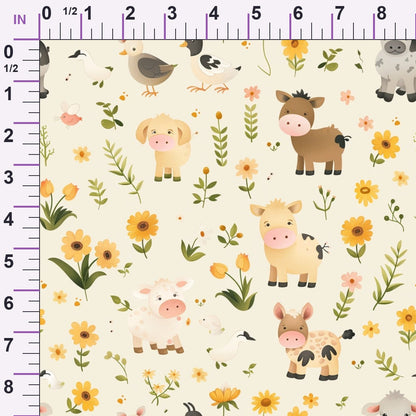 Barnyard Friends Pattern 13 Minky Fabric