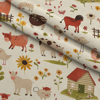 Barnyard Friends Pattern 14 Minky Fabric