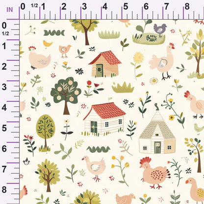 Barnyard Friends Pattern 15 Minky Fabric
