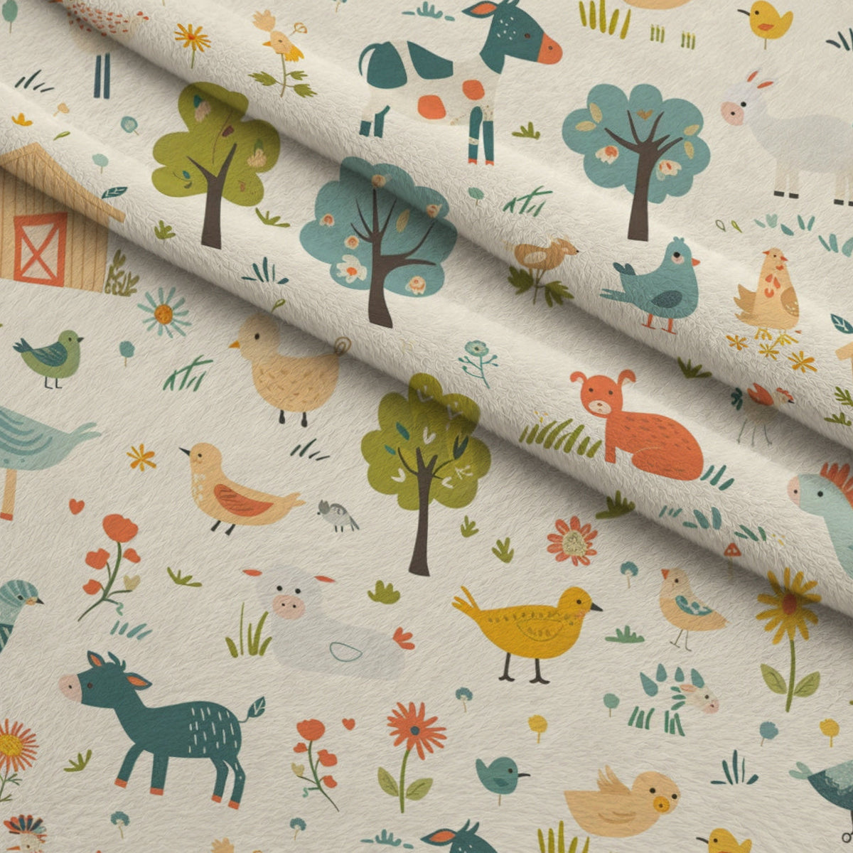 Barnyard Friends Pattern 20 Minky Fabric
