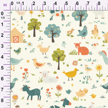 Barnyard Friends Pattern 20 Minky Fabric