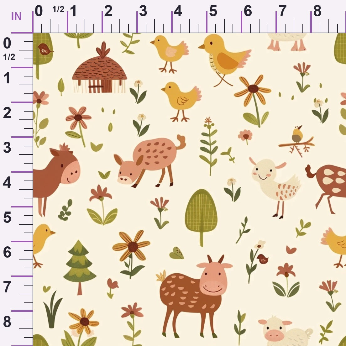 Barnyard Friends Pattern 3 Minky Fabric