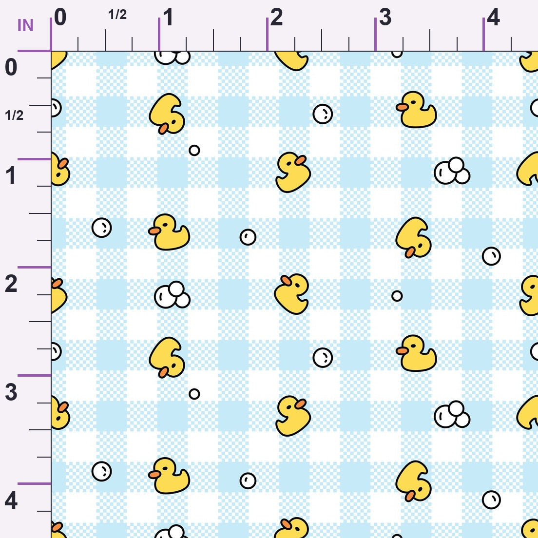 Bathtime Gingham Minky Fabric