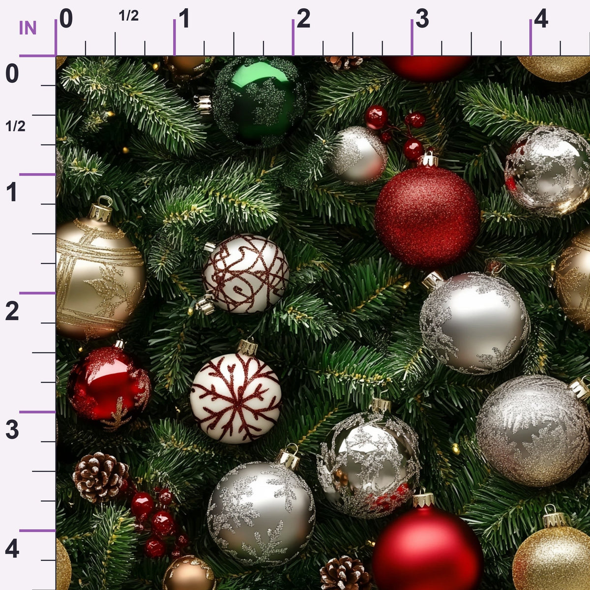 Baubles and Boughs Pattern 11 Minky Fabric