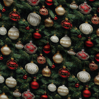 Baubles and Boughs Pattern 5 Minky Fabric