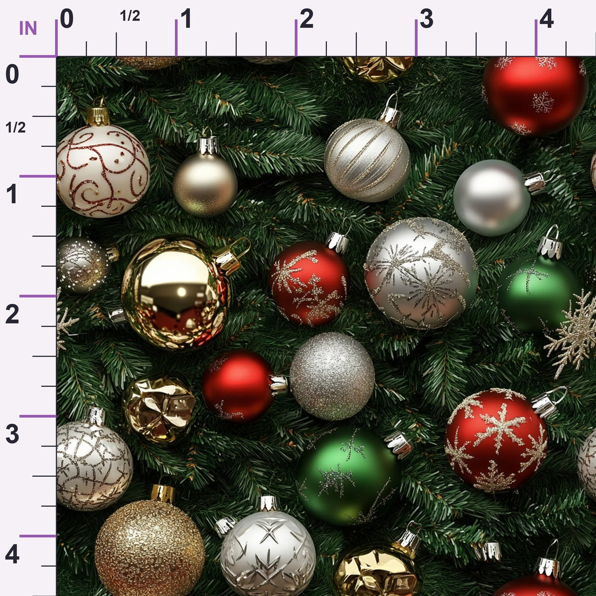 Baubles and Boughs Pattern 7 Minky Fabric