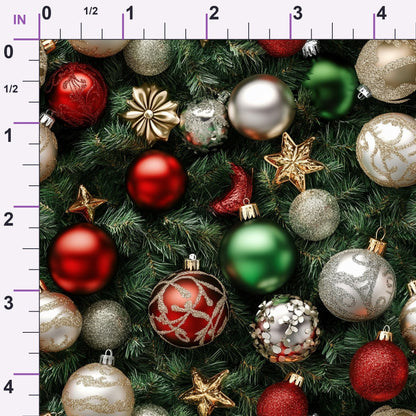 Baubles and Boughs Pattern 8 Minky Fabric