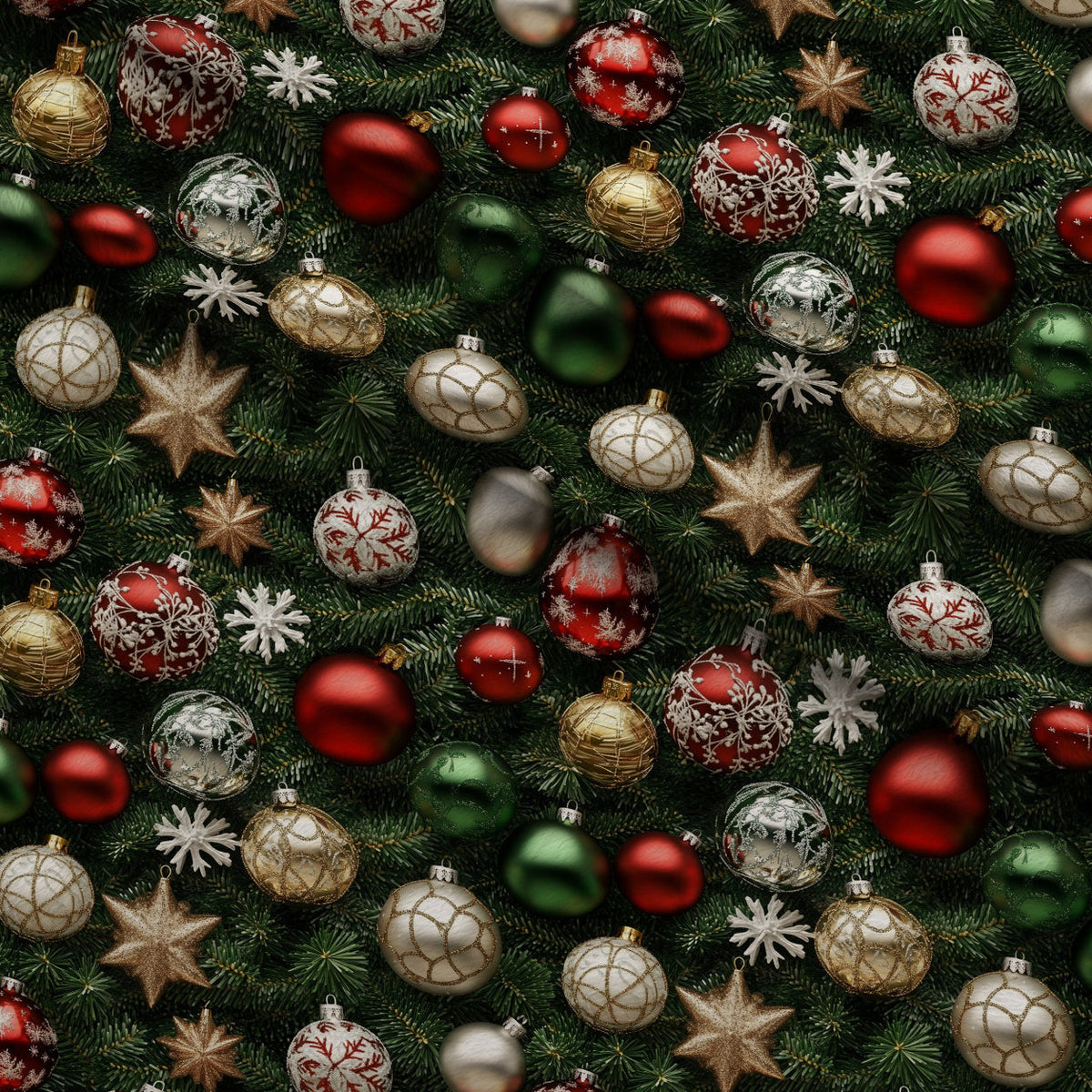 Baubles and Boughs Pattern 9 Minky Fabric