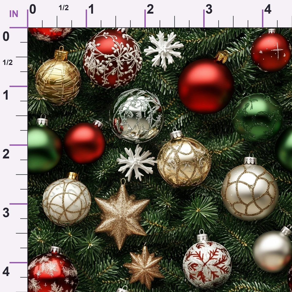 Baubles and Boughs Pattern 9 Minky Fabric